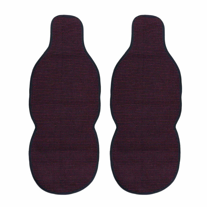 Smart Antiperspirant Front Seat Cover Pads Black Red 2 Pcs