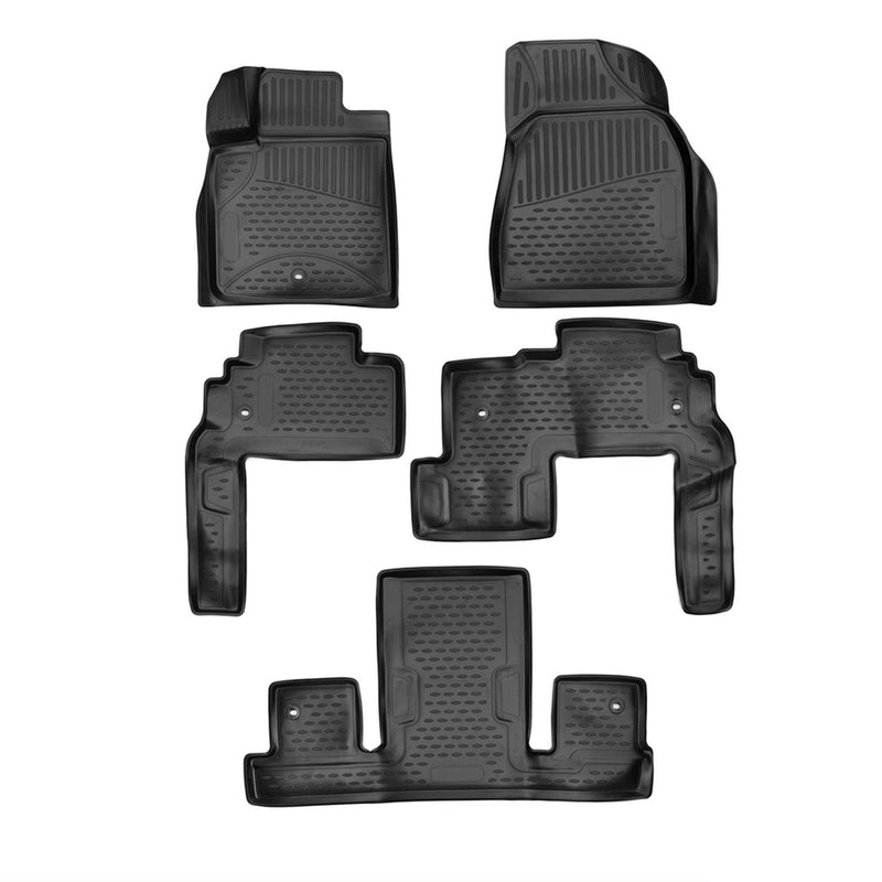 2009-2017 Chevrolet Traverse Floor Mats Liners Full Set All Weather Black