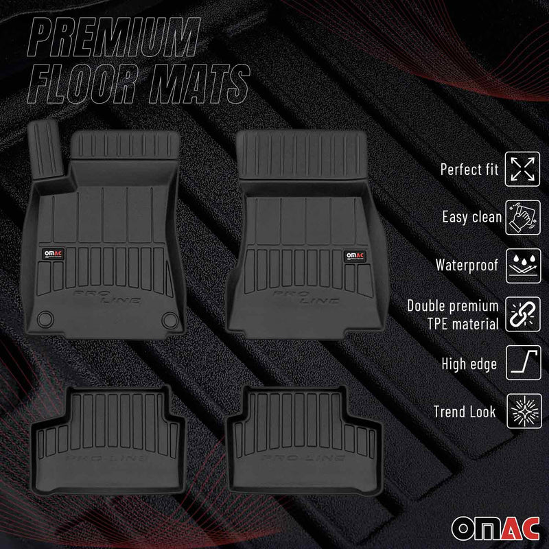 2020-2024 Mercedes CLA C118 Premium Floor Mats Liners Full Set All Weather Heavy Duty Black