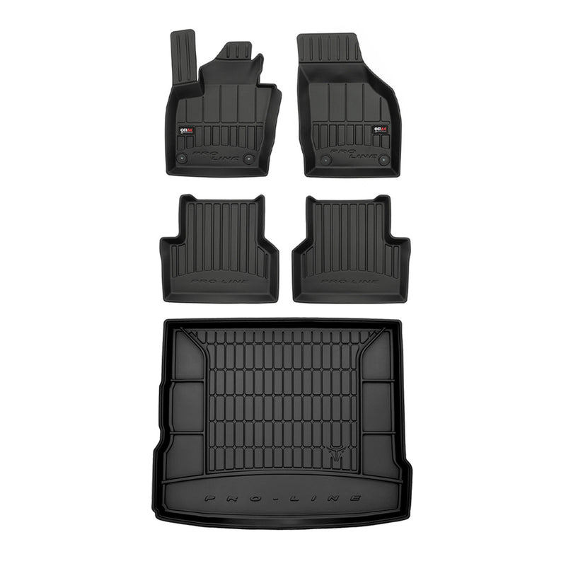 2013-2018 Audi Q3 Premium Floor Mats & Cargo Liner Full Set All Weather Heavy Duty Black