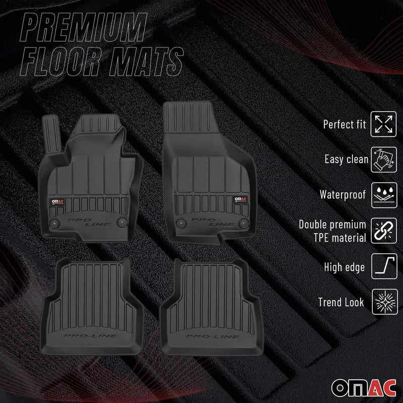 2009-2018 VW Tiguan & Tiguan Limited Premium Floor Mats Liners Full Set All Weather Heavy Duty