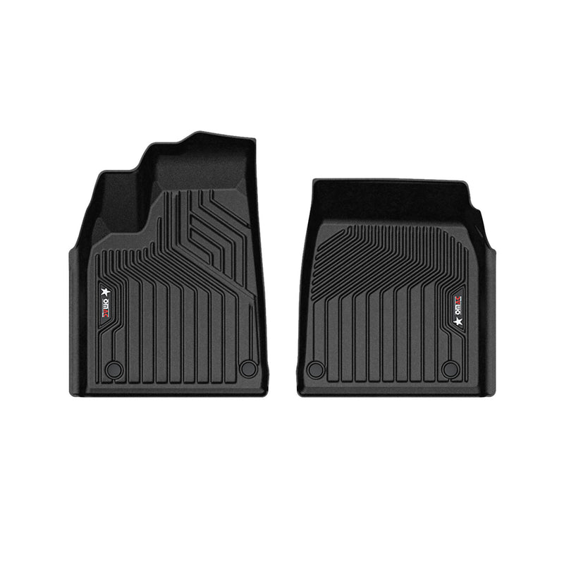 2022-2024 Tesla X Premium Floor Mats Liners First Row Front Black