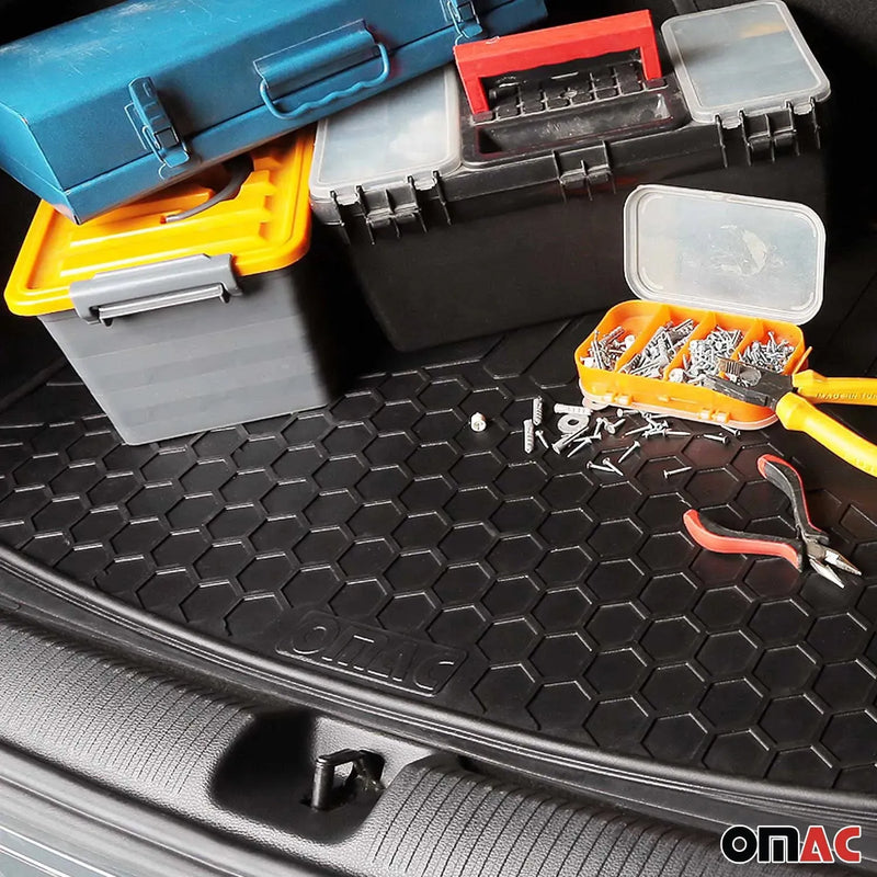 OMAC All Weather Semi Custom Fit Cargo Trunk Floor Mat Liner Car SUV Truck