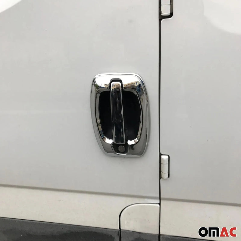 Car Door Handle Cover Protector for RAM ProMaster 2014-2024 Silver Chrome 8 Pcs - OMAC USA