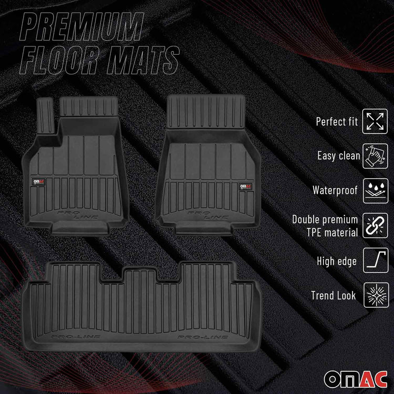 2020-2024 Tesla Model Y Premium Floor Mats Liners Full Set All Weather Heavy Duty