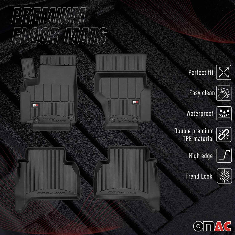 2011-2021 VW Amarok Double Cab Premium Floor Mats Liners Full Set All Weather Heavy Duty