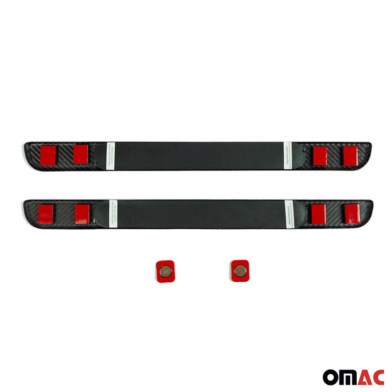 2012-2020 Chevrolet Sonic Door Sill Scuff Plate Illuminated Carbon Fiber Black 2Pcs