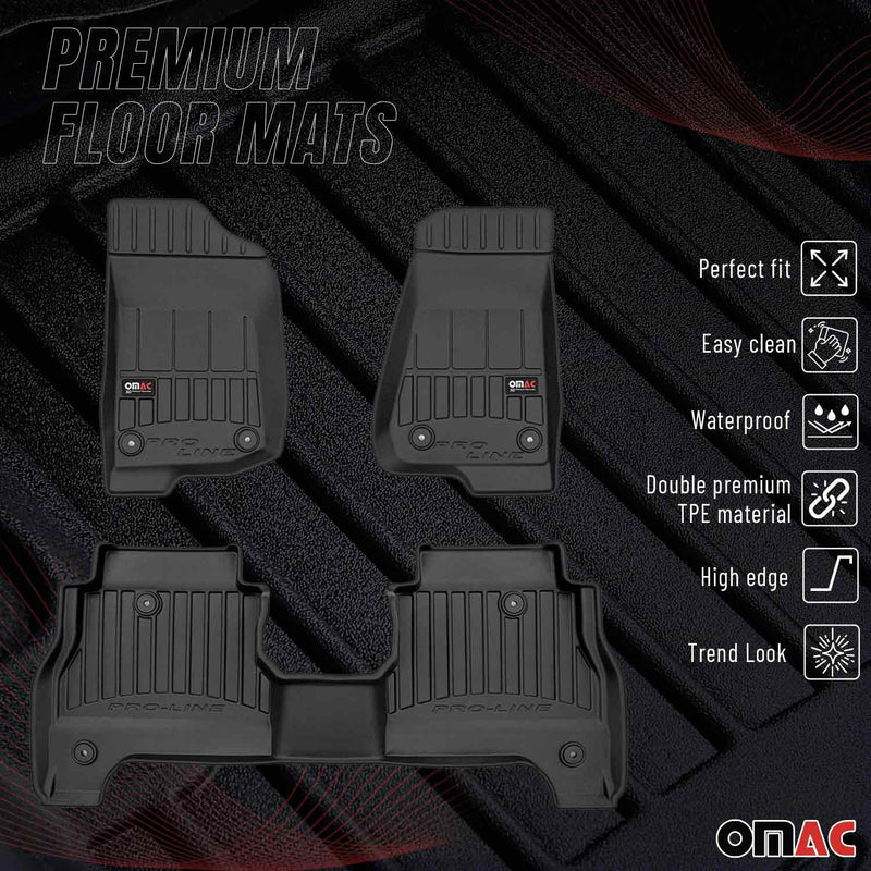 2020-2024 Jeep Gladiator Premium Floor Mats Liners Full Set All Weather Heavy Duty