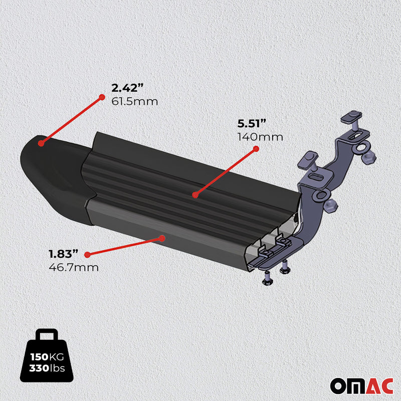 2013-2018 Audi Q3 / Q3 Quattro Running Boards Side Steps Black