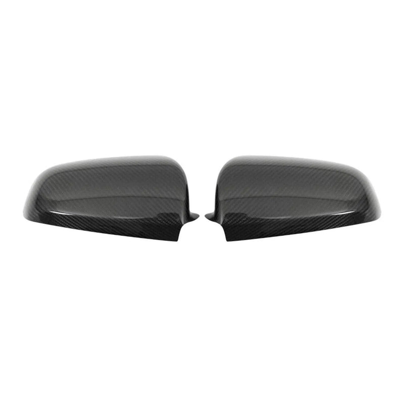 Side Mirror Cover Caps Fits Audi A4 S4 B6 / A4 S4 B7 2000-2009 Carbon Fiber Black 2 Pcs