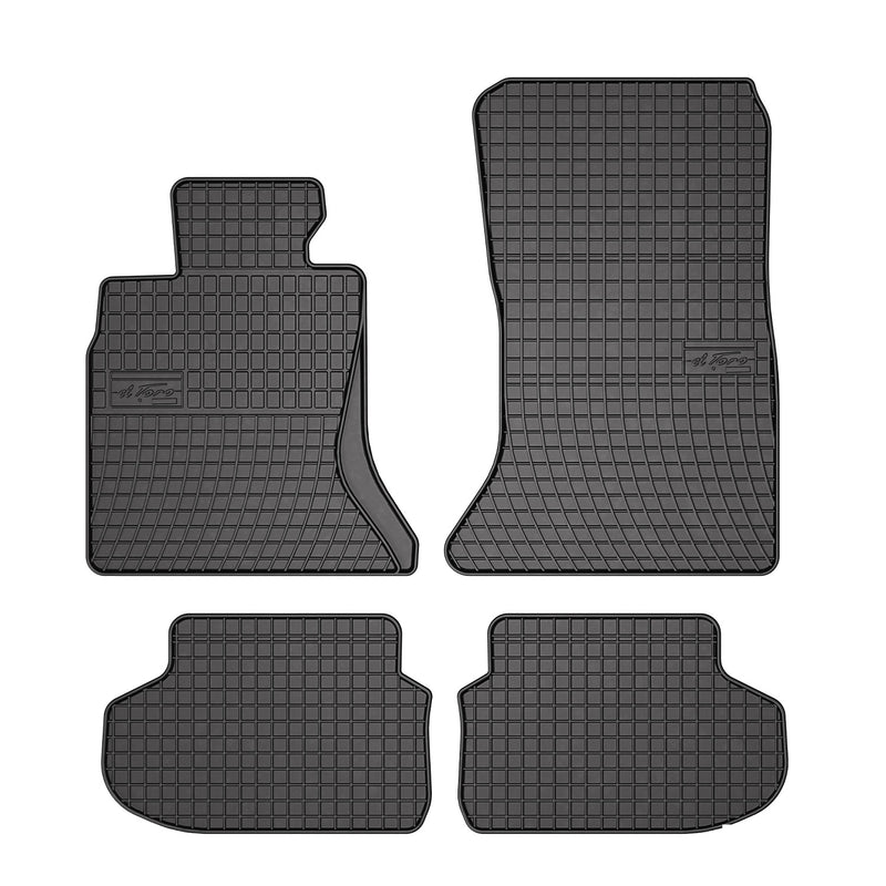 2010-2013 BMW 5 Series F10 F11 4WD xDrive Floor Mats Liners Full Set All Weather Rubber Black