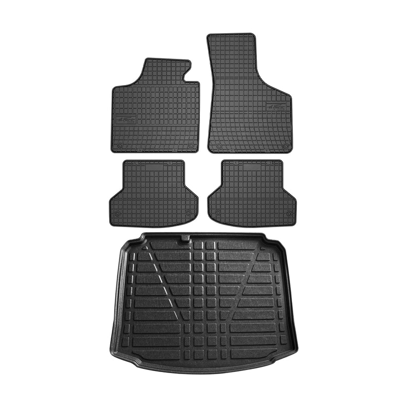 2006-2013 Audi A3 Sportback Floor Mats & Cargo Liner Full Set All Weather Black