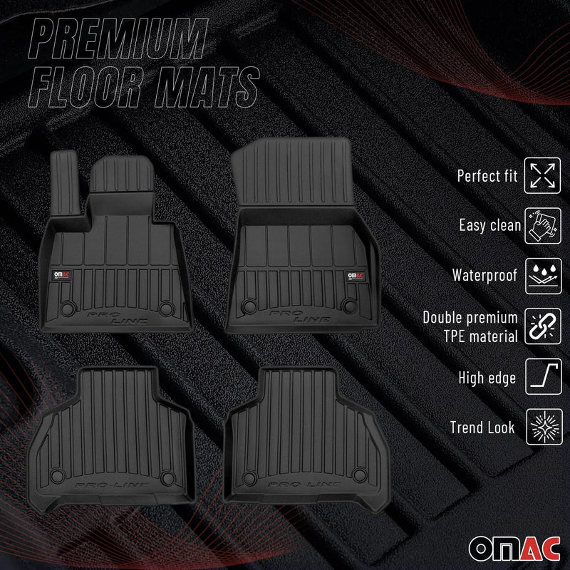 2019-2025 BMW X7 G07 Premium Floor Mats Liners Full Set All Weather Heavy Duty Black