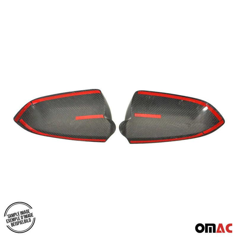 2014-2021 BMW i3 Side Mirror Cover Caps Carbon Fiber Black 2Pcs