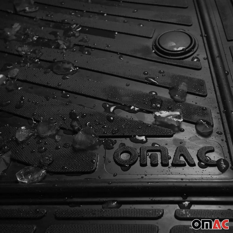 OMAC Car Floor Mats All Weather Semi Custom Black Semi-Custom fit Fits 5x.