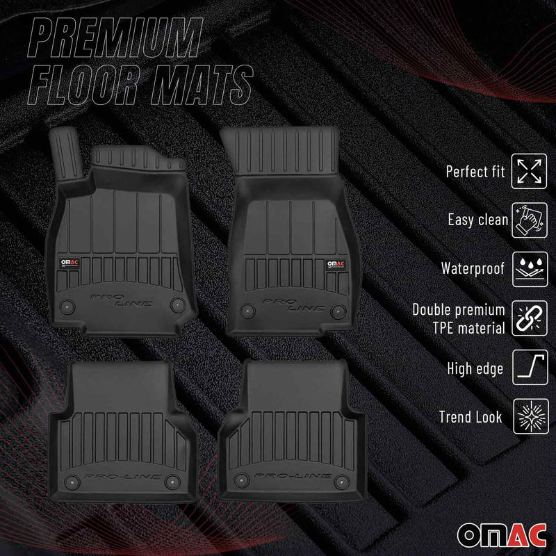 2019-2024 Audi A7 Sportback Premium Floor Mats Liners Full Set All Weather Heavy Duty