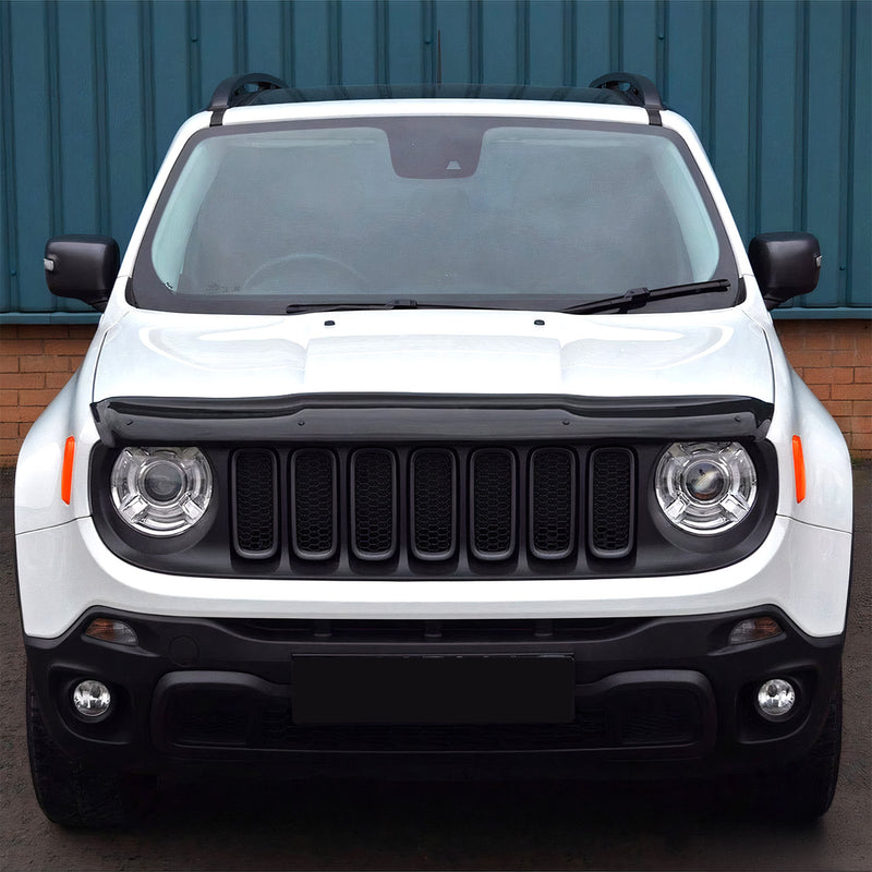 2015-2024 Jeep Renegade Front Bug Shield Hood Deflector Guard Black Smoke