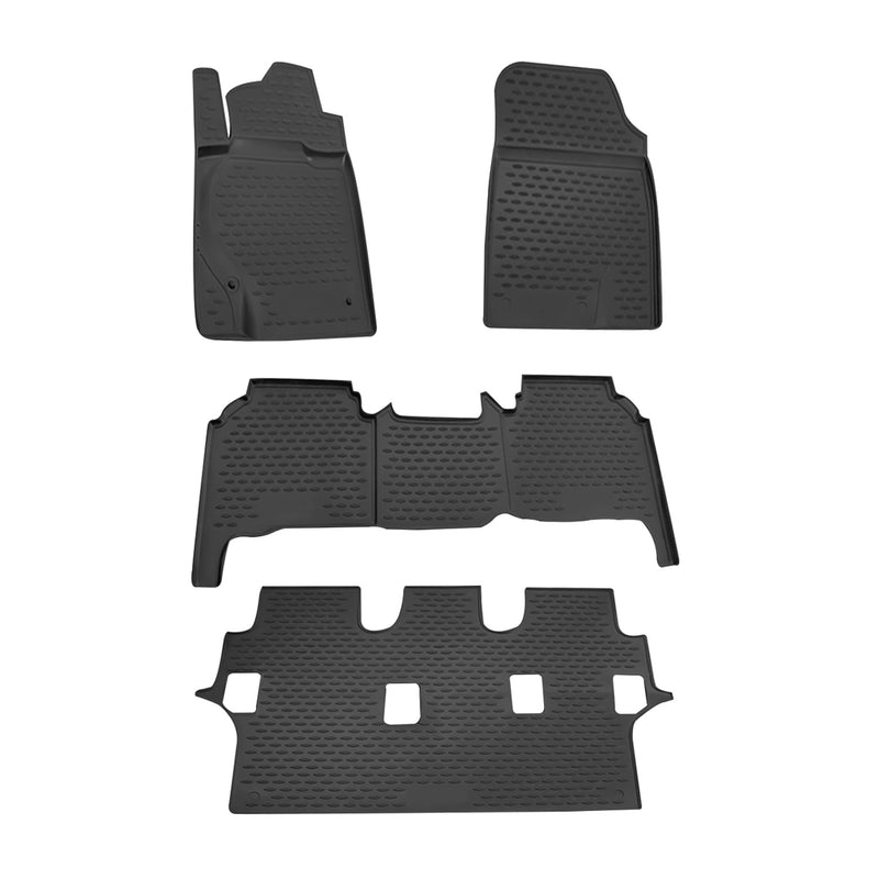 2008-2011 Toyota Land Cruiser Floor Mats Liners Full Set All Weather Black