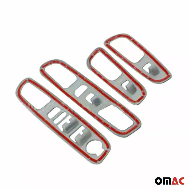 Windows Button Cover Trim for Jeep Renegade 2015-2024 Chrome ABS Silver 4 Pcs