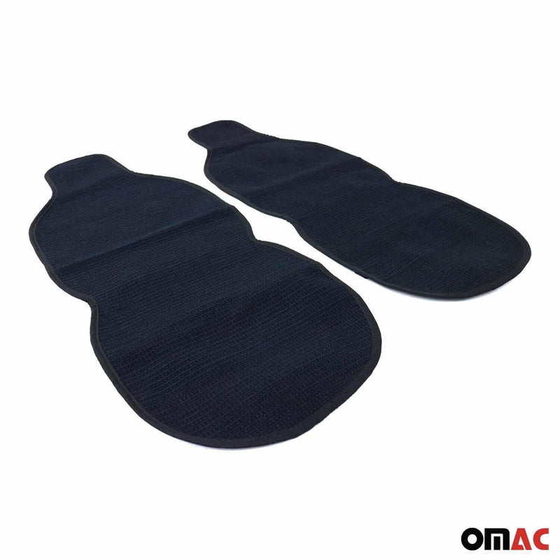 Mazda Antiperspirant Front Seat Cover Pads Black Dark Blue 2 Pcs