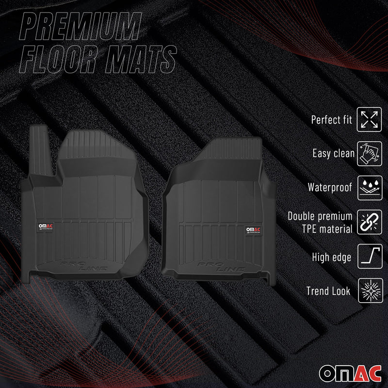 2020-2024 Chevrolet Silverado 3500HD GMC Sierra 3500HD Premium Floor Mats Liners Full Set All Weather Heavy Duty