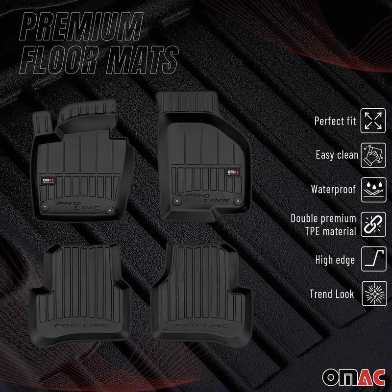 2009-2012 VW Passat CC Premium Floor Mats Liners Full Set All Weather Heavy Duty