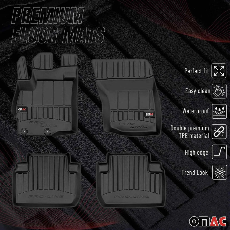 2007-2020 Mitsubishi Outlander Premium Floor Mats Liners Full Set All Weather Heavy Duty