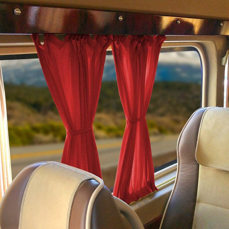 2014-2024 RAM ProMaster L3 Long WB Side Window Curtain Double Sliding Red