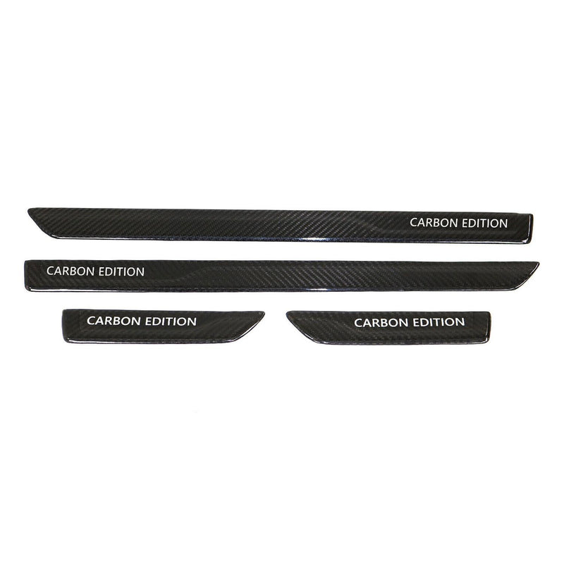 Honda Civic Sedan Door Sill Scuff Plate Scratch Protector Carbon Fiber 4 Pcs