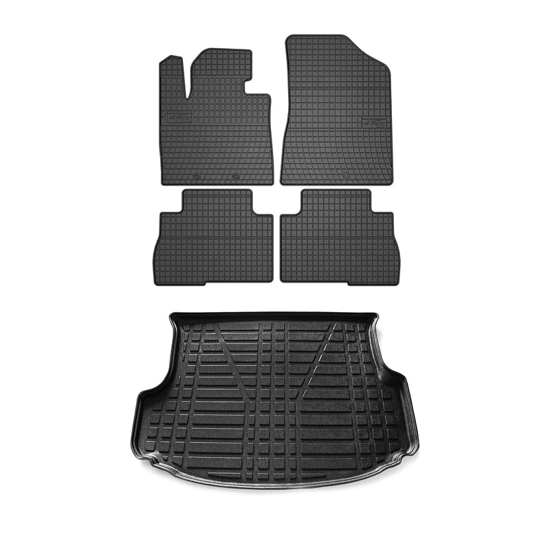 2014-2015 Kia Sorento Floor Mats & Cargo Liner Full Set All Weather Black