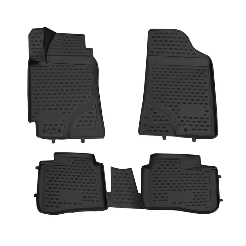 2010-2013 Kia Forte Sedan Floor Mats Liners Full Set All Weather Black