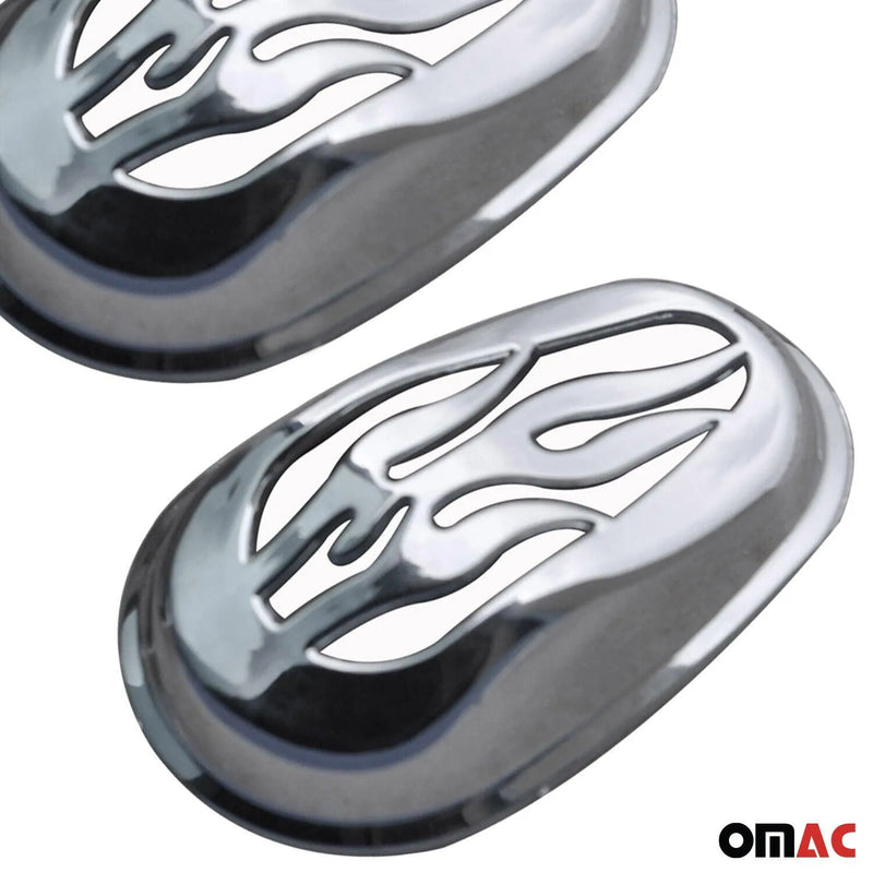 2016-2024 Mercedes Metris Side Indicator Signal Trim Cover Gloss Steel Silver 2 Pcs