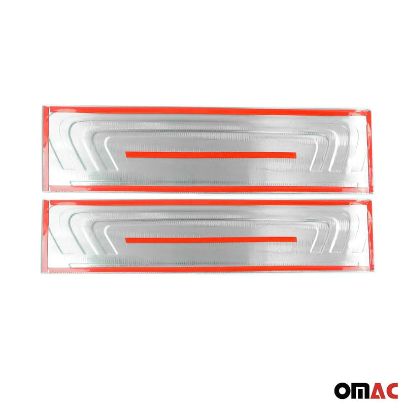 Door Sill Scuff Plate Scratch Protector for Mercedes Metris 2016-2024 Steel 2x - OMAC USA