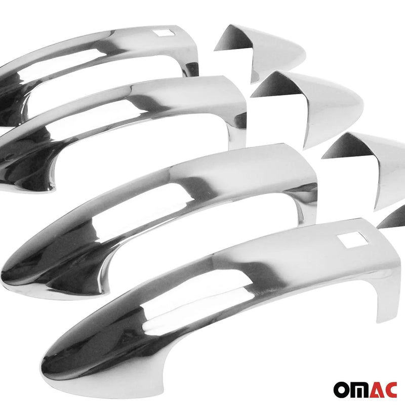 Car Door Handle Cover Protector for Ford Fiesta 2011-2019 Steel Chrome Keyless - OMAC USA