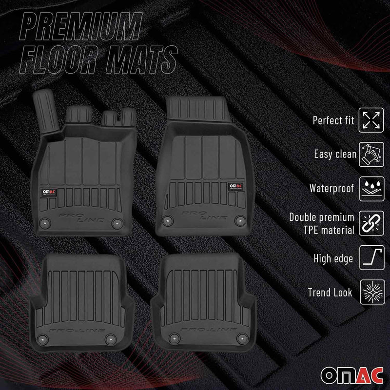 2005-2011 Audi A6 S6 Avant Premium Floor Mats Liners Full Set All Weather Heavy Duty Black