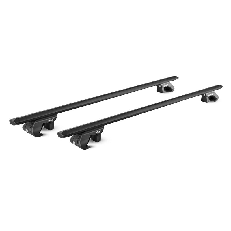 47" Roof Rack Cross Bars Luggage Carrier fits Raised Rail Aluminium Black 2x