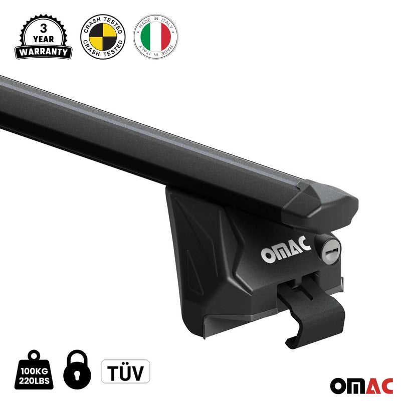 2015-2018 Audi Q3 Roof Rack Cross Bars Black