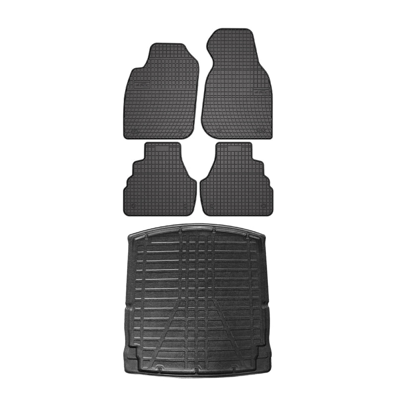 1997-2004 Audi A6 Sedan Floor Mats & Cargo Liner Full Set All Weather Black