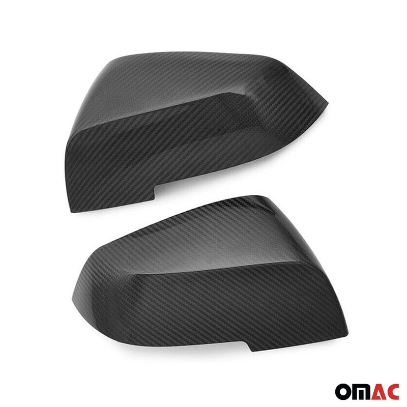 2012-2019 BMW 3 Series F30 Sedan Side Mirror Cover Caps Carbon Fiber Black 2Pcs