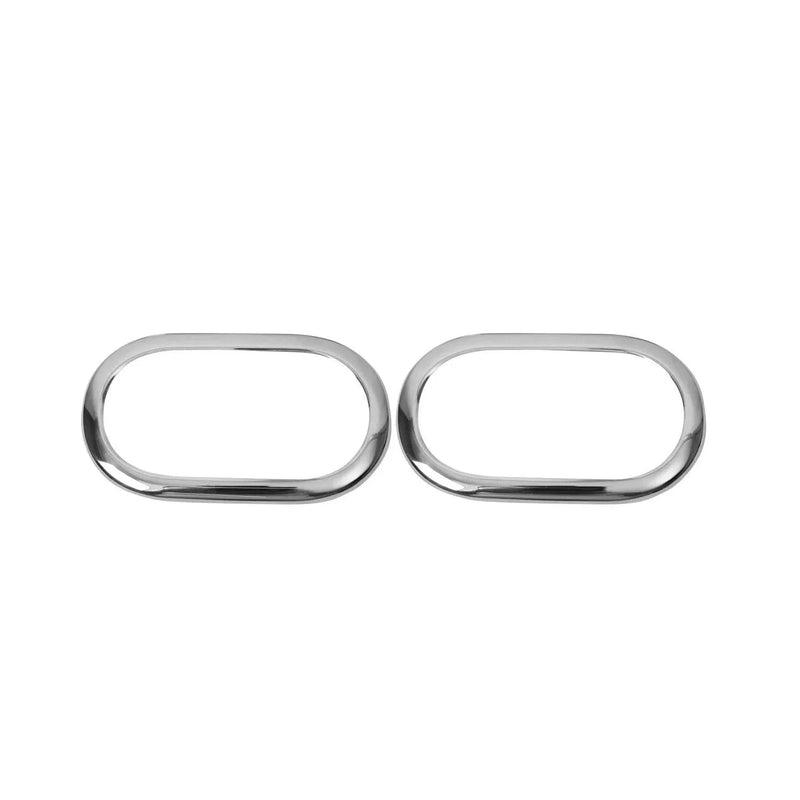 Car Door Handle Cover Protector for Smart ForTwo 2016-2017 Steel Chrome 2 Pcs - OMAC USA