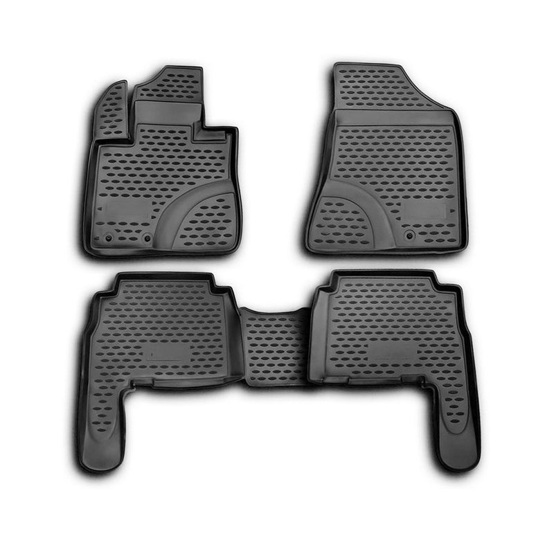 2011-2013 Kia Sorento Floor Mats Liners Full Set All Weather Black