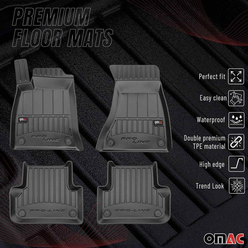 OMAC Premium Floor Mats for Audi A5 Sportback 2018-2024 Waterproof Heavy Duty