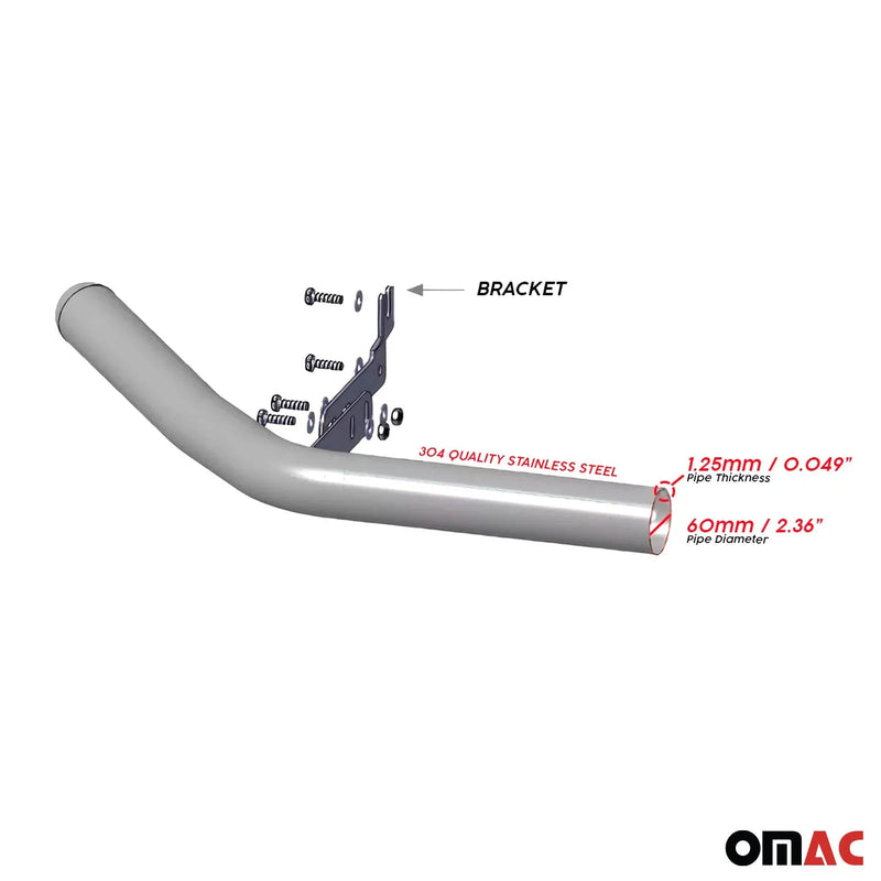 2014-2016 Nissan Rogue Local Pickup Bull Bar Push Front Bumper Steel 60mm