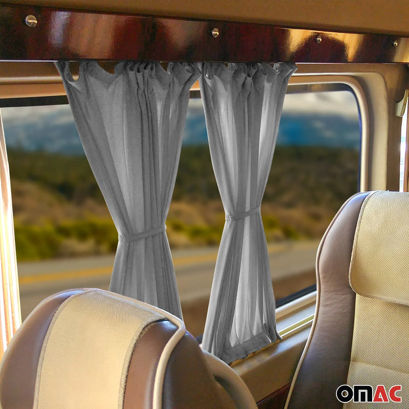 2014-2024 RAM ProMaster L3 Long WB Side Window Curtain Sunshade Gray 14x