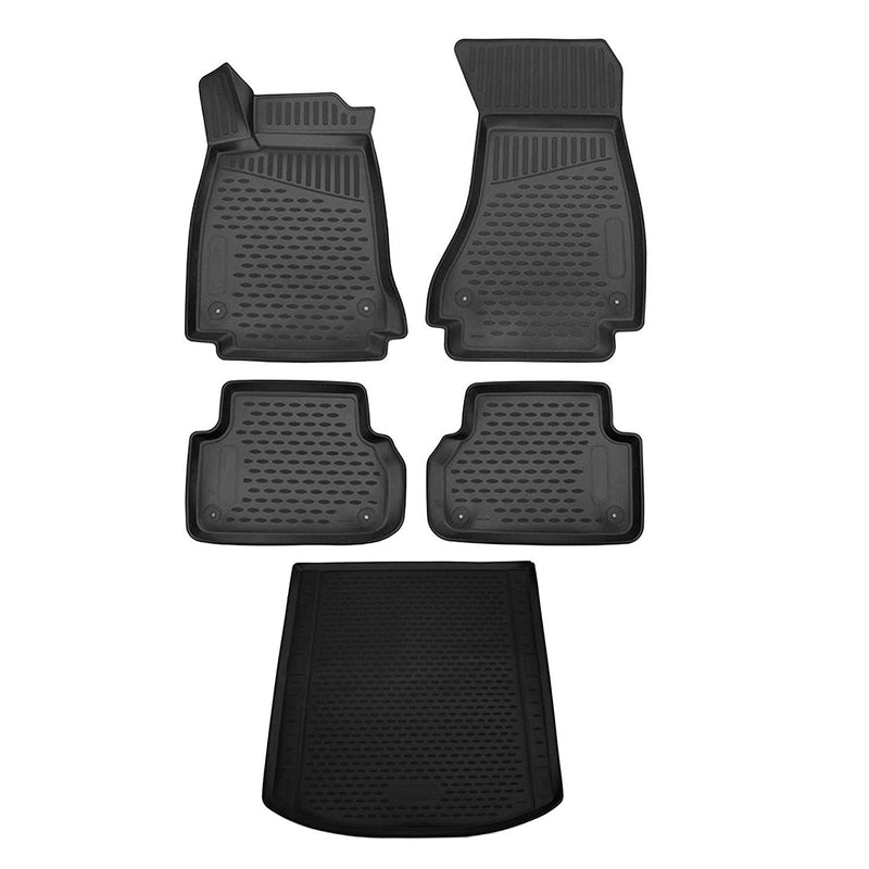 2017-2024 Audi A4 S4 Sedan Floor Mats & Cargo Liner Full Set All Weather Black