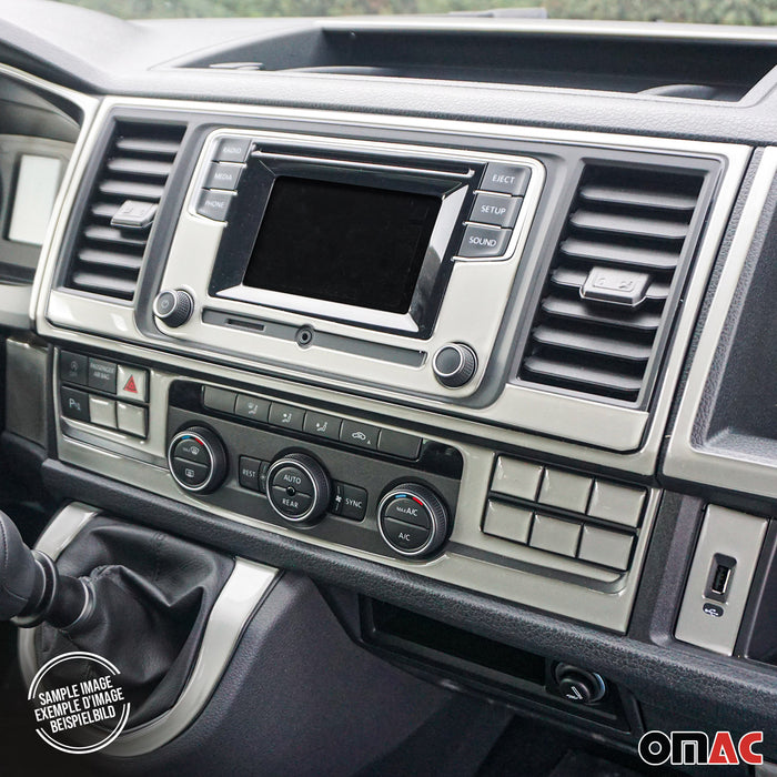 Aluminium Look Dashboard Console Trim Kit for Dacia Duster 2010-2012 18x