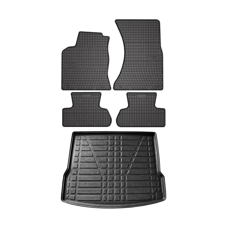 2009-2017 Audi Q5 SQ5 Floor Mats & Cargo Liner Full Set All Weather Black