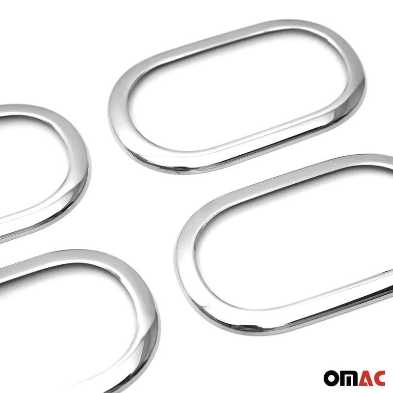 Car Door Handle Cover Protector for Smart Forfour 2014-2019 Steel Chrome 4 Pcs - OMAC USA