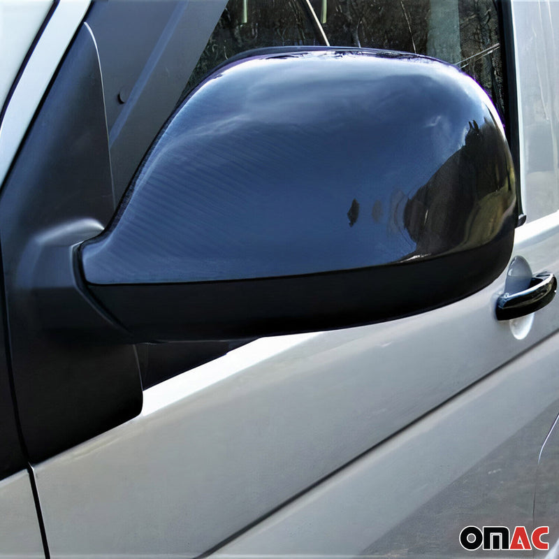 Side Mirror Cover Caps fits VW Amarok 2010-2016 Carbon Fiber Black 2Pcs