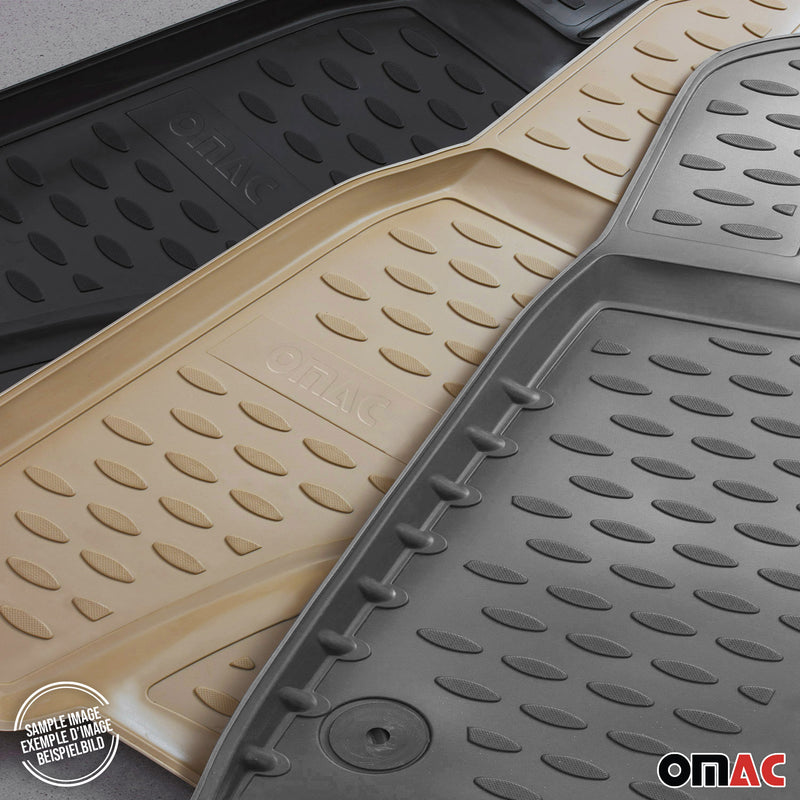 2008-2015 BMW 7 Series F02 Short Sedan Floor Mats Liners Full Set All Weather Beige